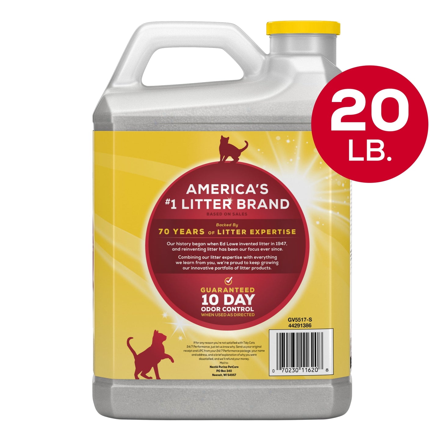 Purina 24/7 Clumping Cat Litter, Low Dust, Deodorizing, 20 Lb. Jug